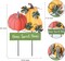 22" Fall Pumpkin Garden Stake – Home Sweet Home Metal Yard Sign for Outdoor Autumn Décor